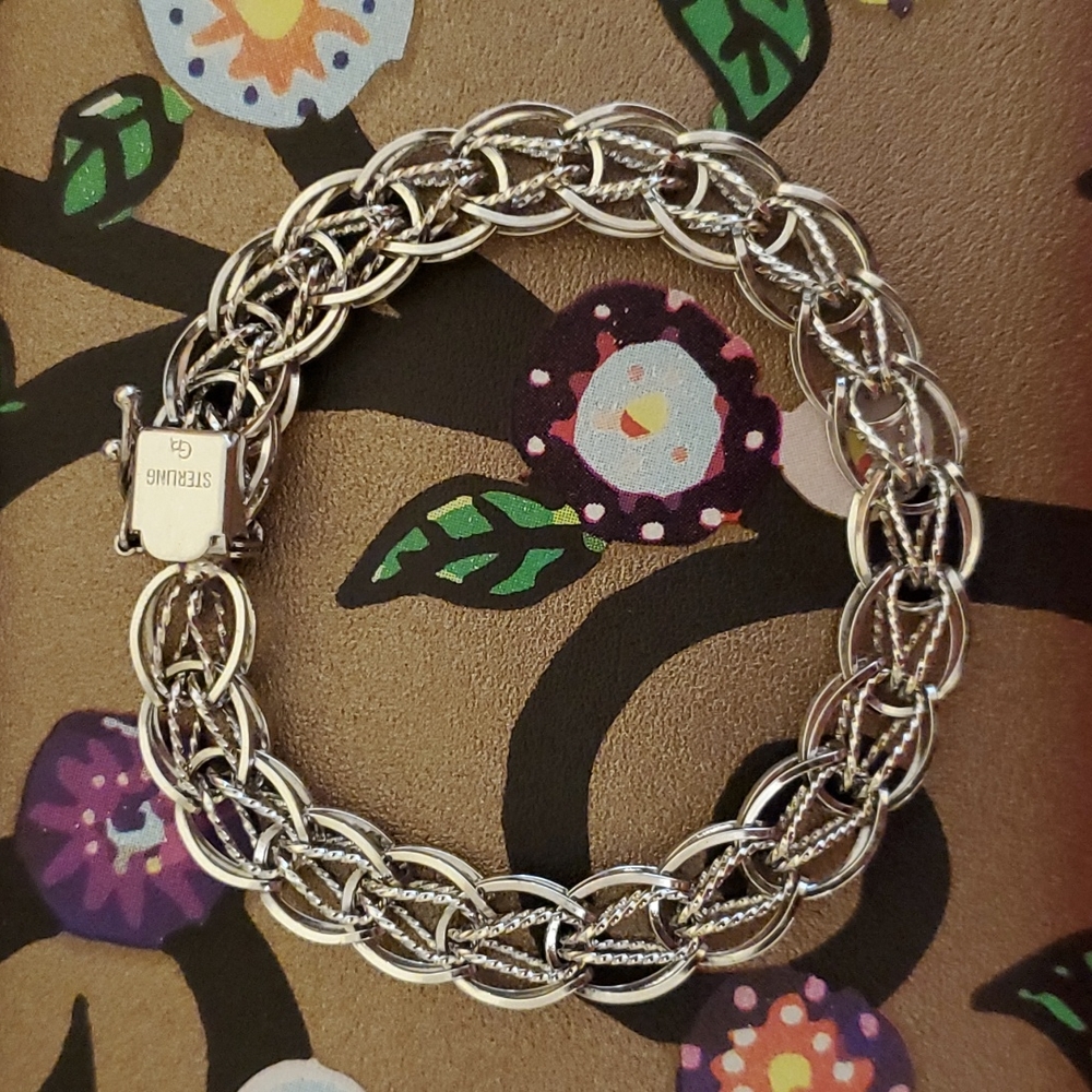 💚 Vintage Fancy silver bracelet - Picture 2 of 10